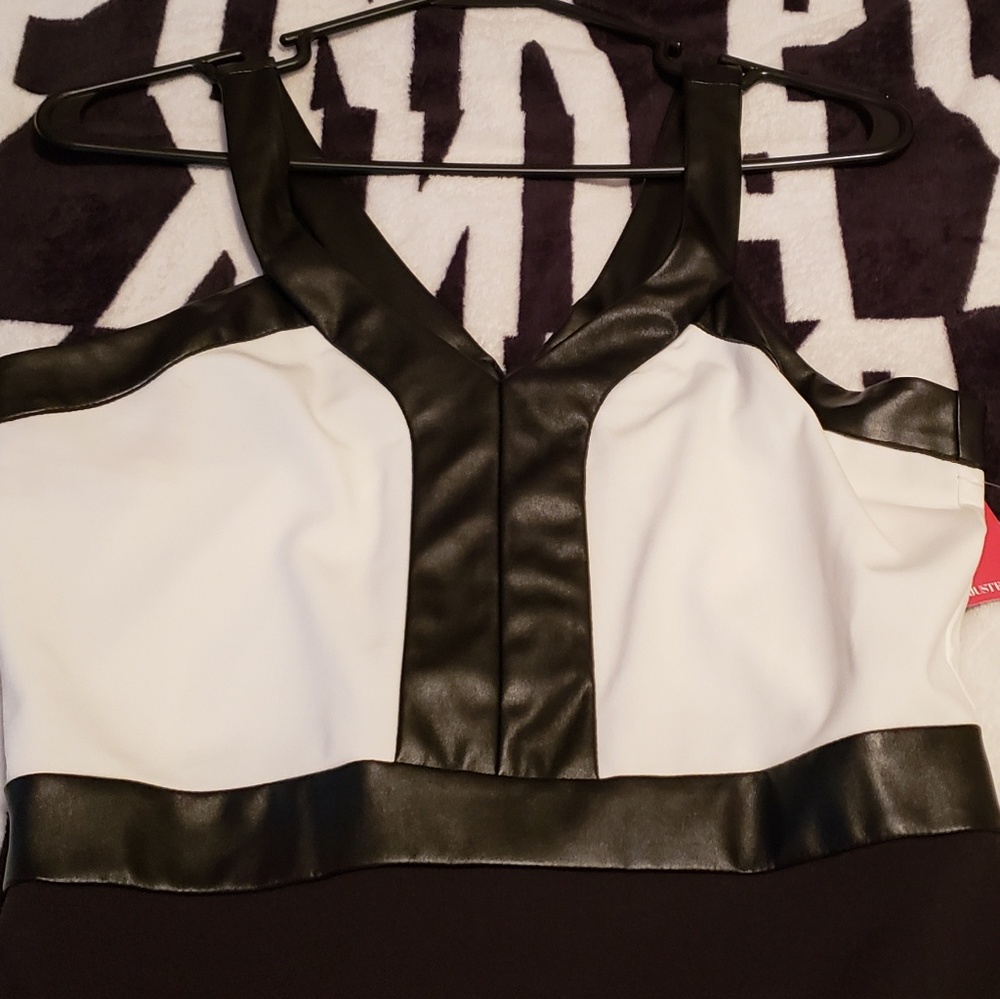 Little Black and White Mini Dress